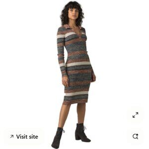 Prana Acadia Knit Sweater Midi Dress Size Medium
